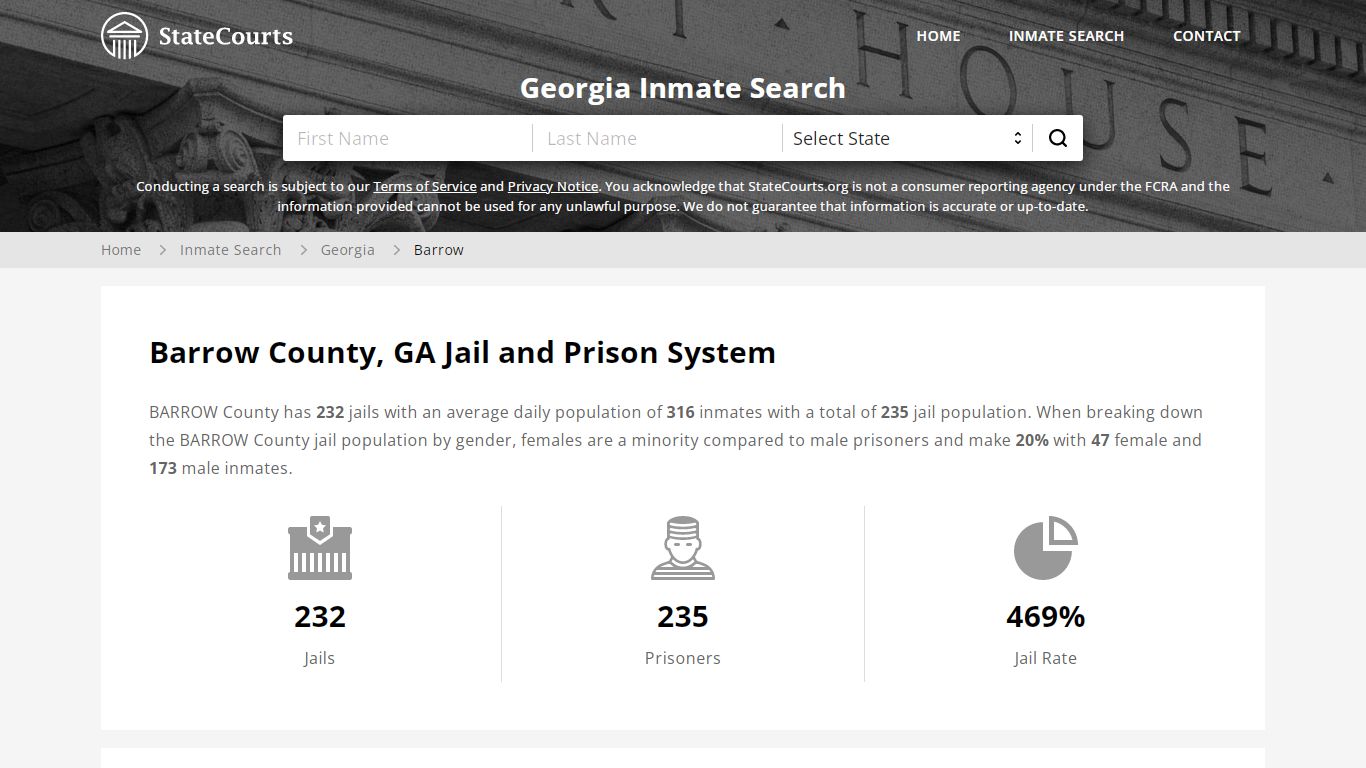 Barrow County, GA Inmate Search - StateCourts