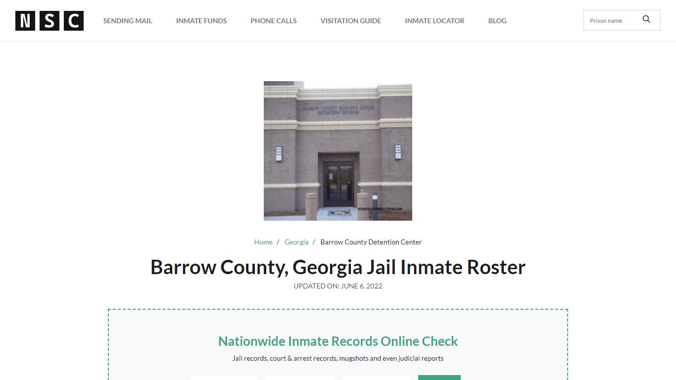 Barrow County, Georgia Jail Inmate List